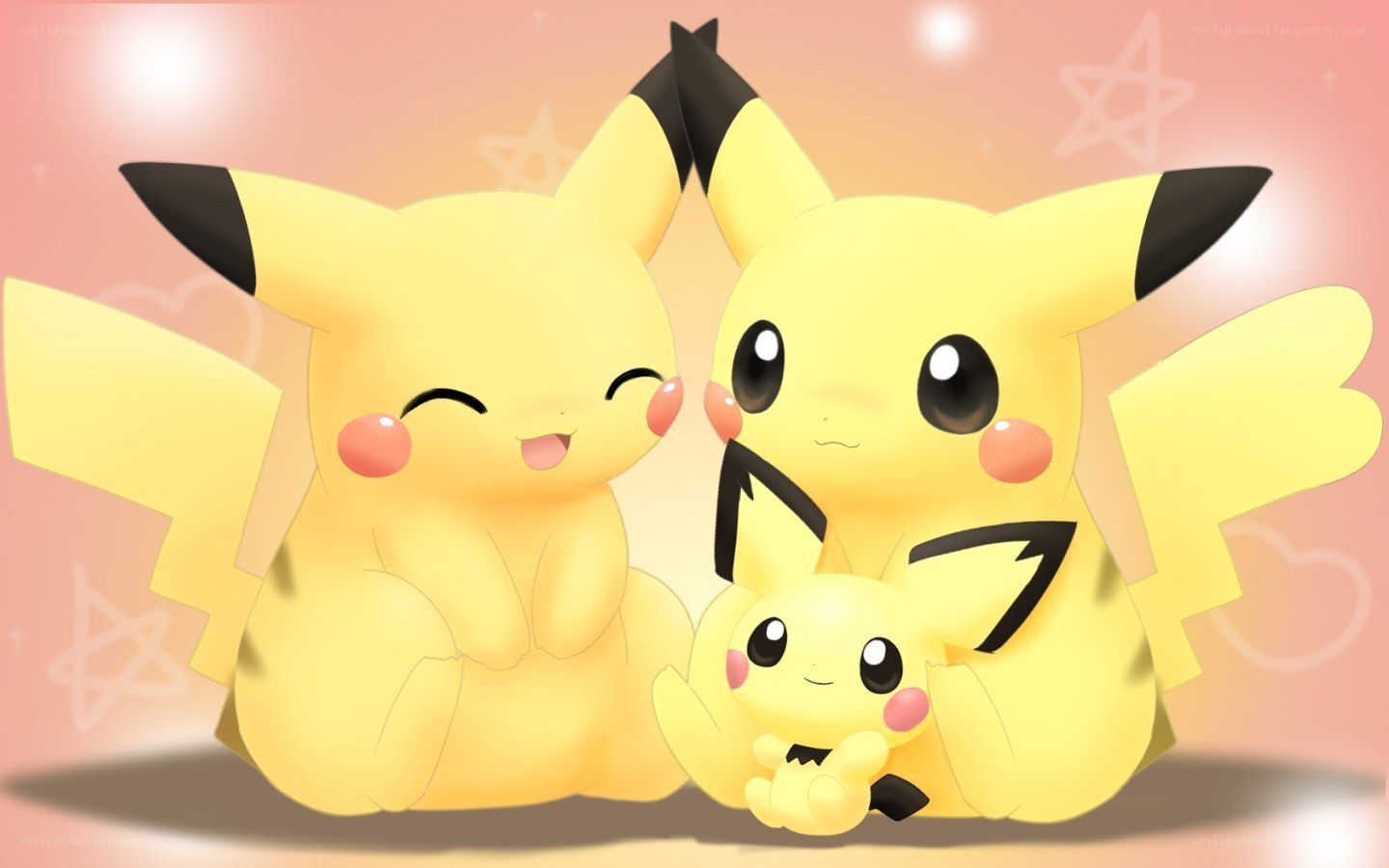 Pikachu family portrait