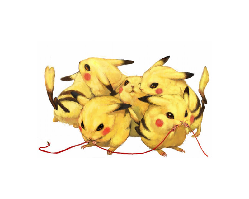 Pikachu group illustration