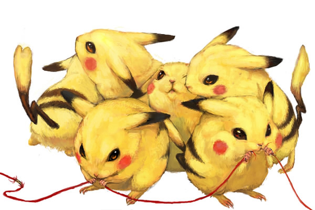 Pikachu group illustration
