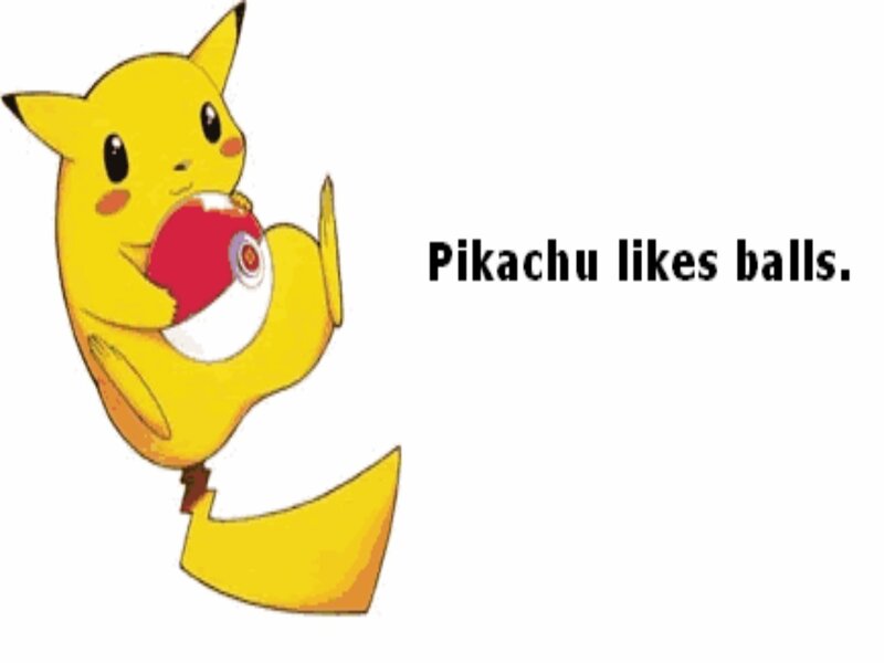 Pikachu Holding a Ball