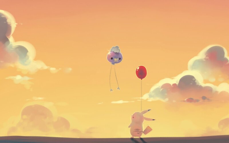Pikachu Holding Balloon