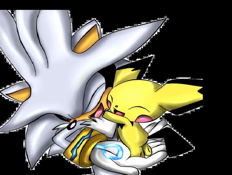 Pikachu Hugging Silver