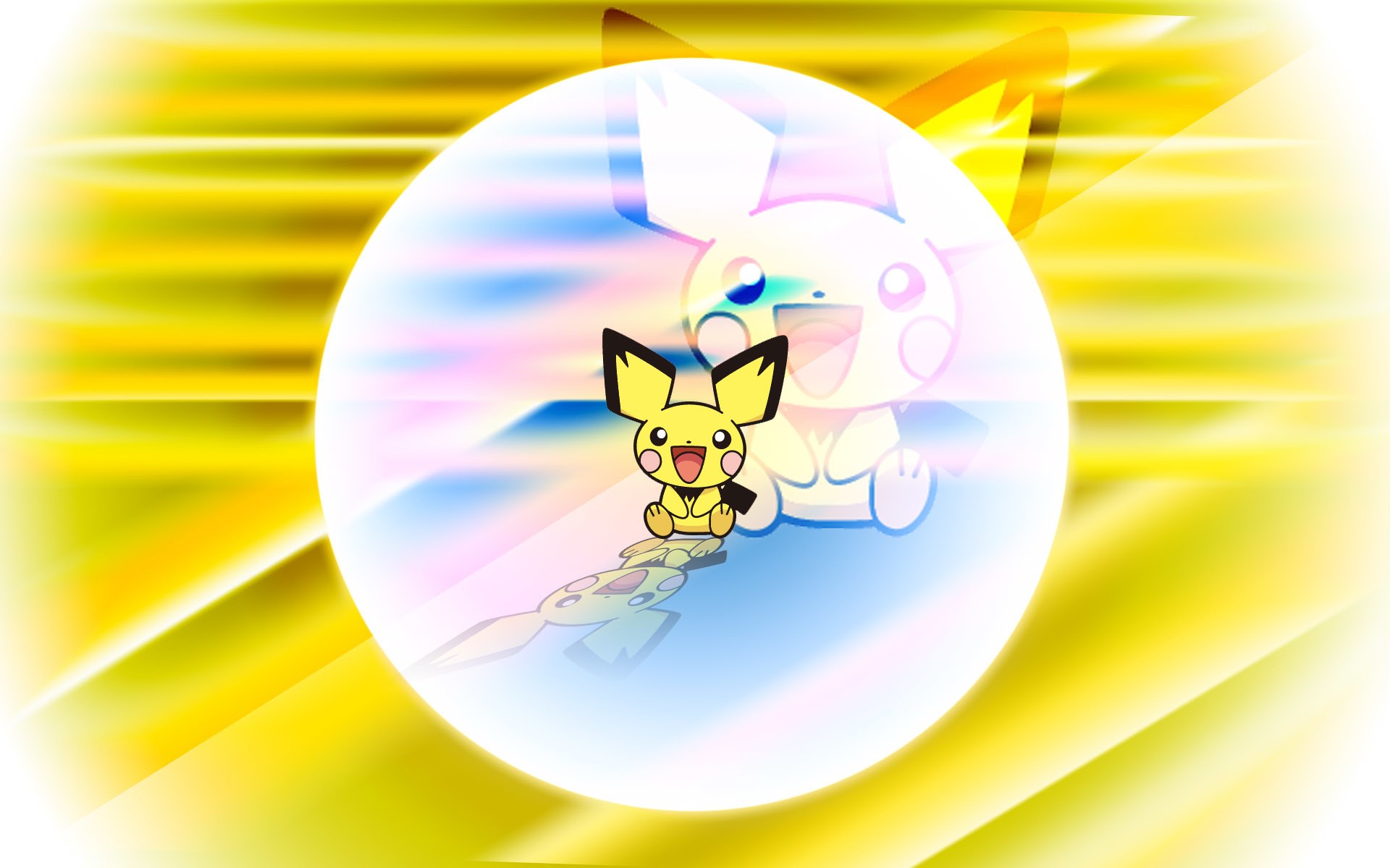 Pikachu in a bubble
