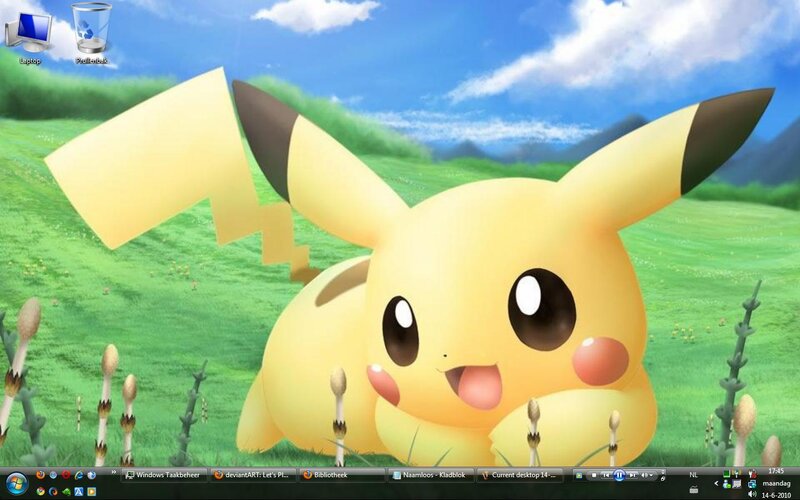Pikachu in a Field
