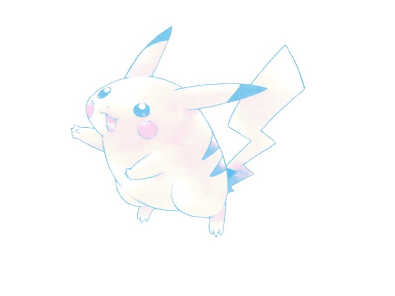 Pikachu in a joyful pose