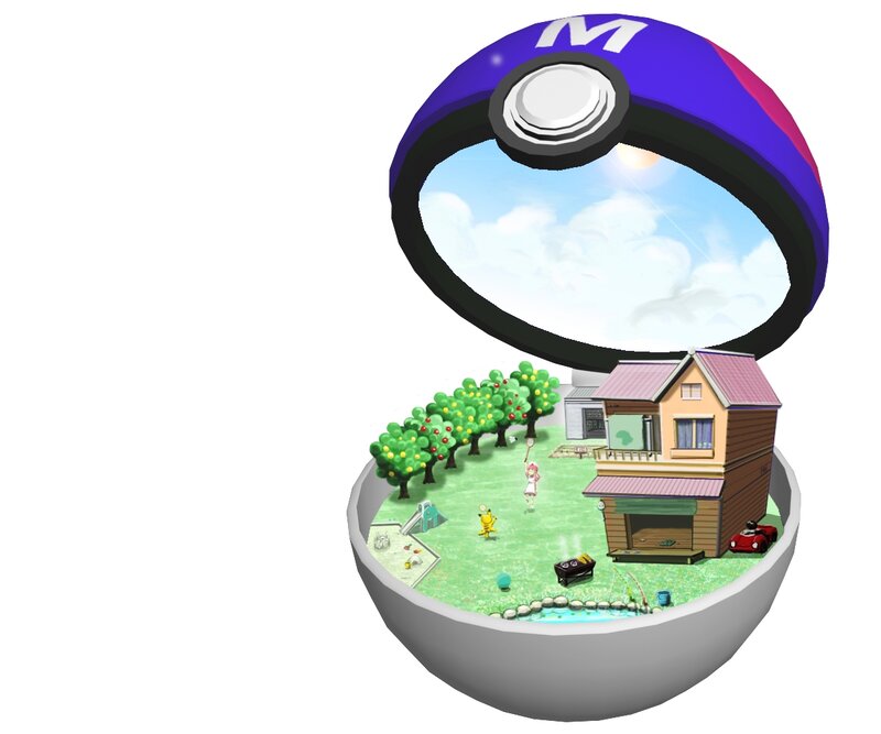 Pikachu in a Poké Ball — Blue, Peaceful