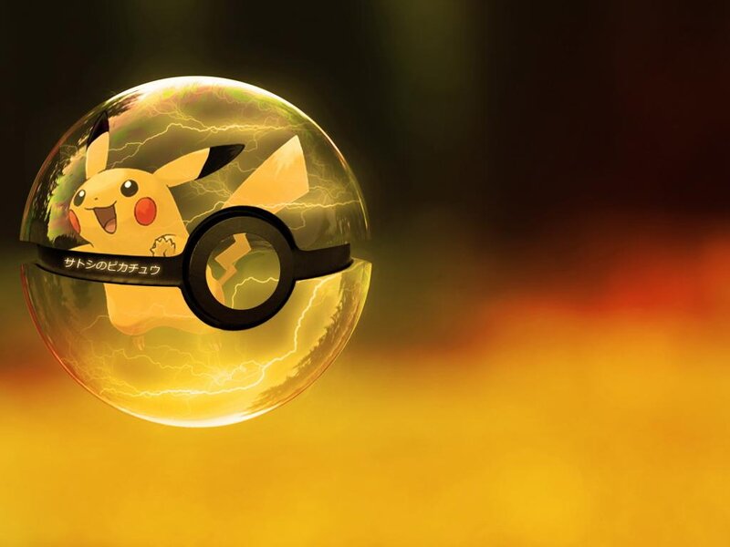 Pikachu in a Poké Ball — Yellow