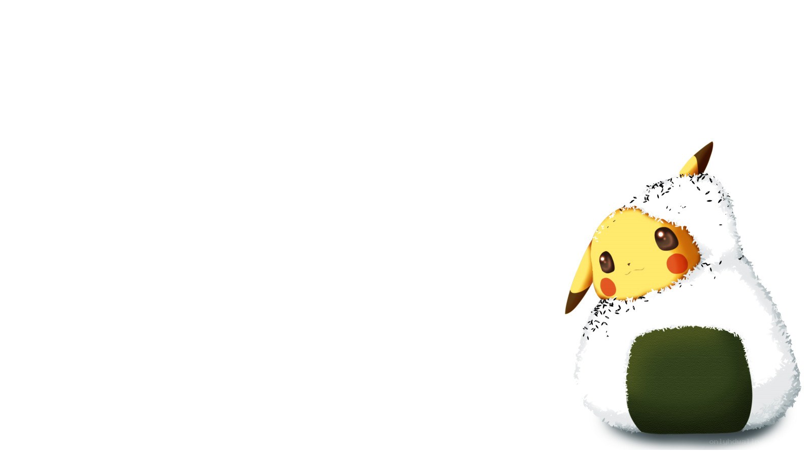 Pikachu in a rice ball