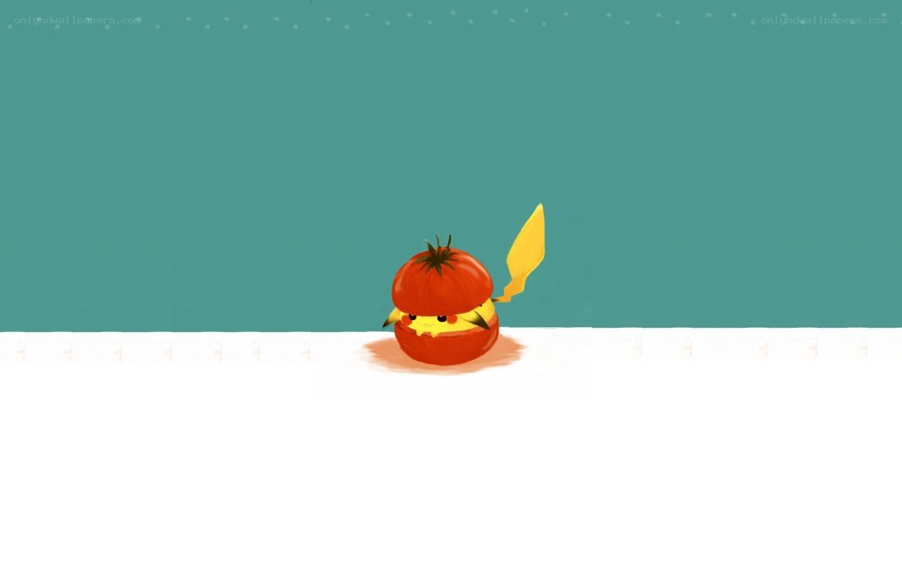 Pikachu in a tomato