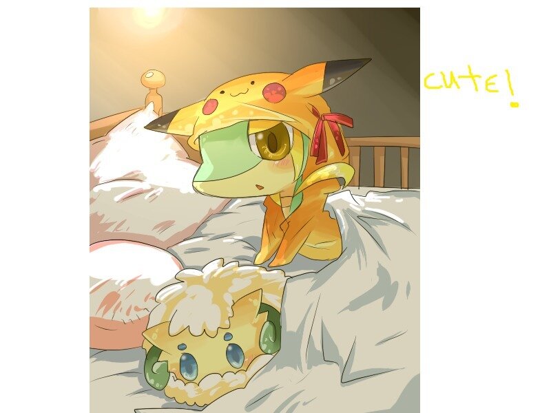 Pikachu in Bed