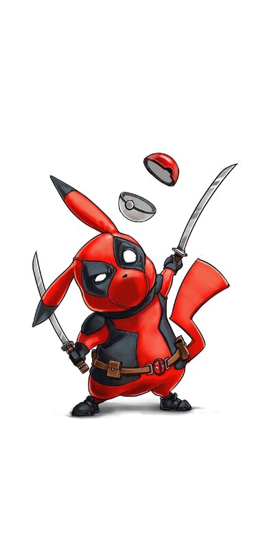 Pikachu in Deadpool Costume