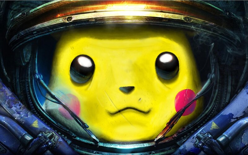 Pikachu in Helmet