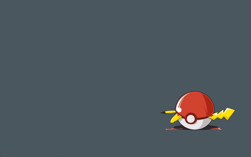 Pikachu in Pokeball — Gray, Playful