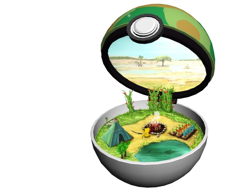 Pikachu in Pokeball — Green