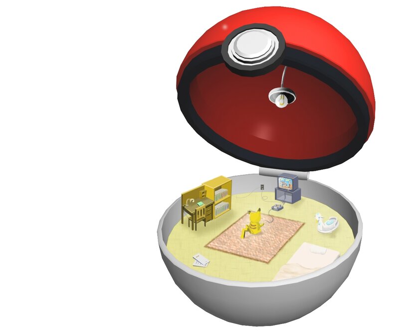 Pikachu in Pokeball Room