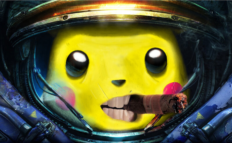 Pikachu in space suit