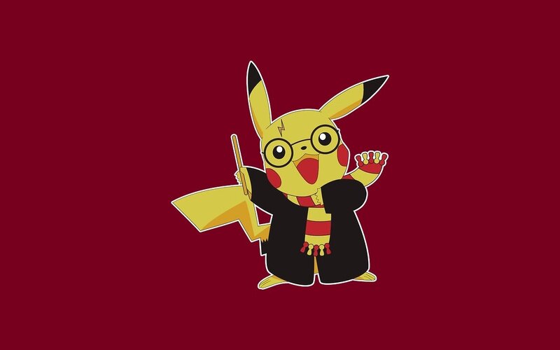 Pikachu in Wizard Outfit — Red