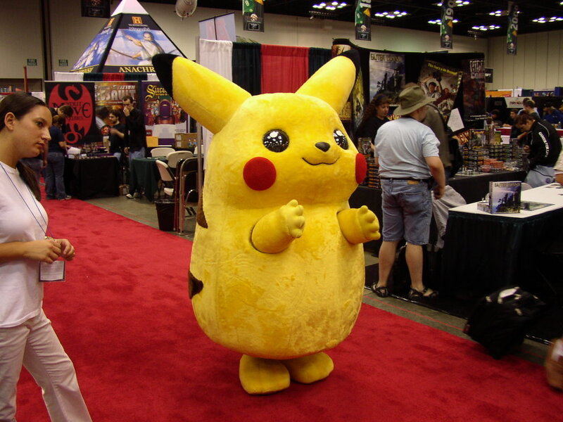 Pikachu mascot at convention