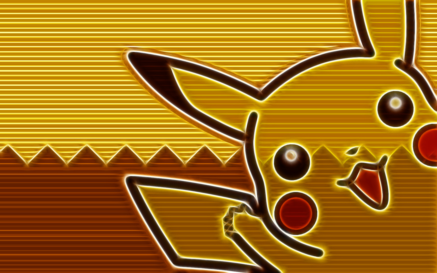 Pikachu neon art