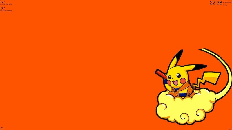 Pikachu on a Cloud — Orange, Playful