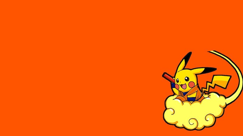 Pikachu on a Cloud — Orange