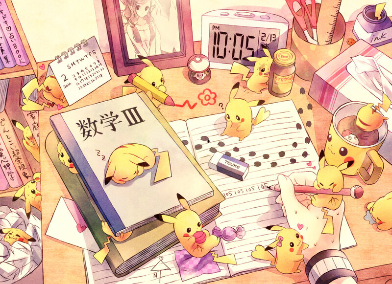 Pikachu on a Desk