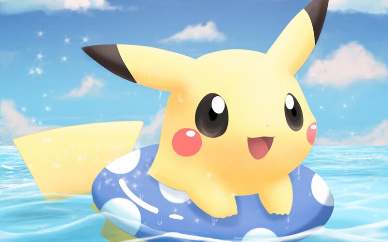 Pikachu on a float