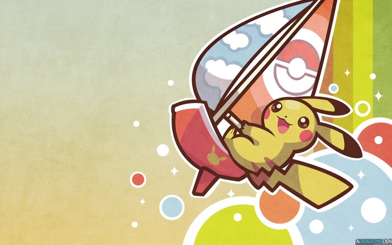 Pikachu on a Sailboat — Yellow, Playful
