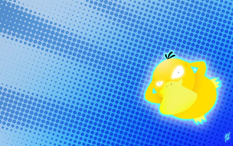 Pikachu on blue background