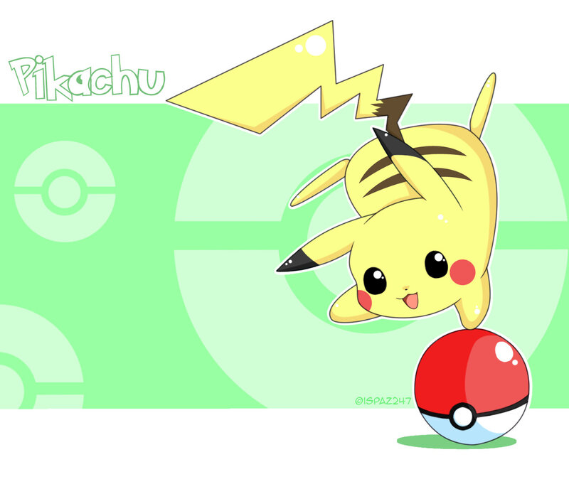 Pikachu on Pokeball