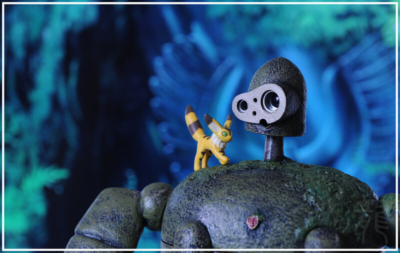 Pikachu on robot shoulder