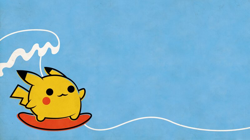 Pikachu on Surfboard