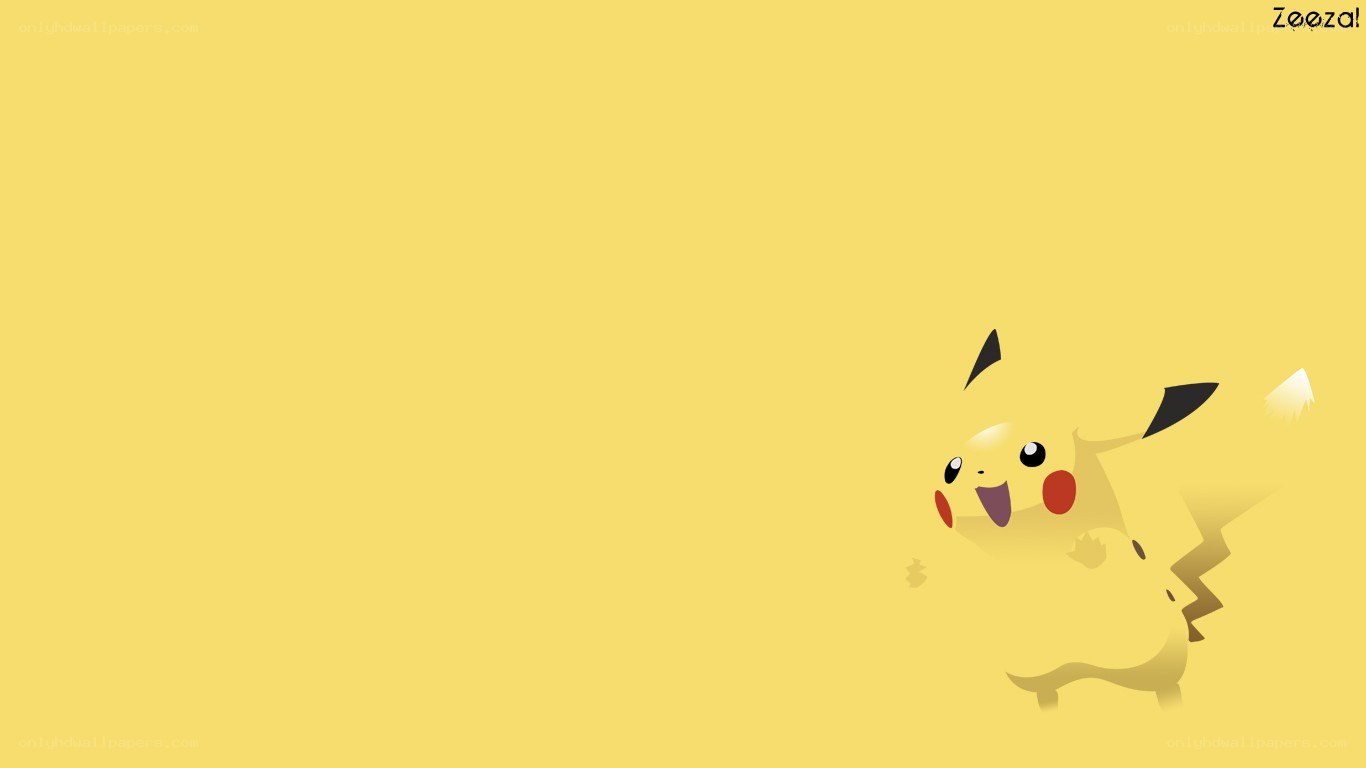 Pikachu on yellow background