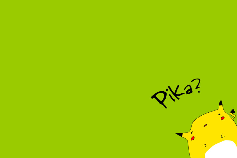 Pikachu Peeking from Corner — Green