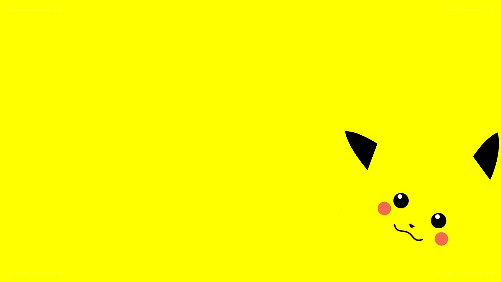 Pikachu peeking from corner