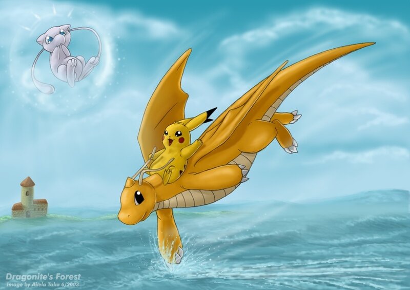 Pikachu Riding Dragon