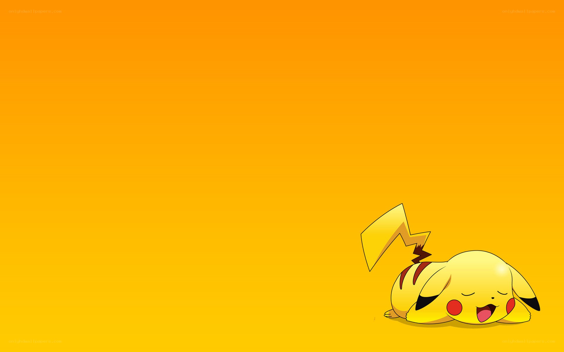 Pikachu sleeping peacefully