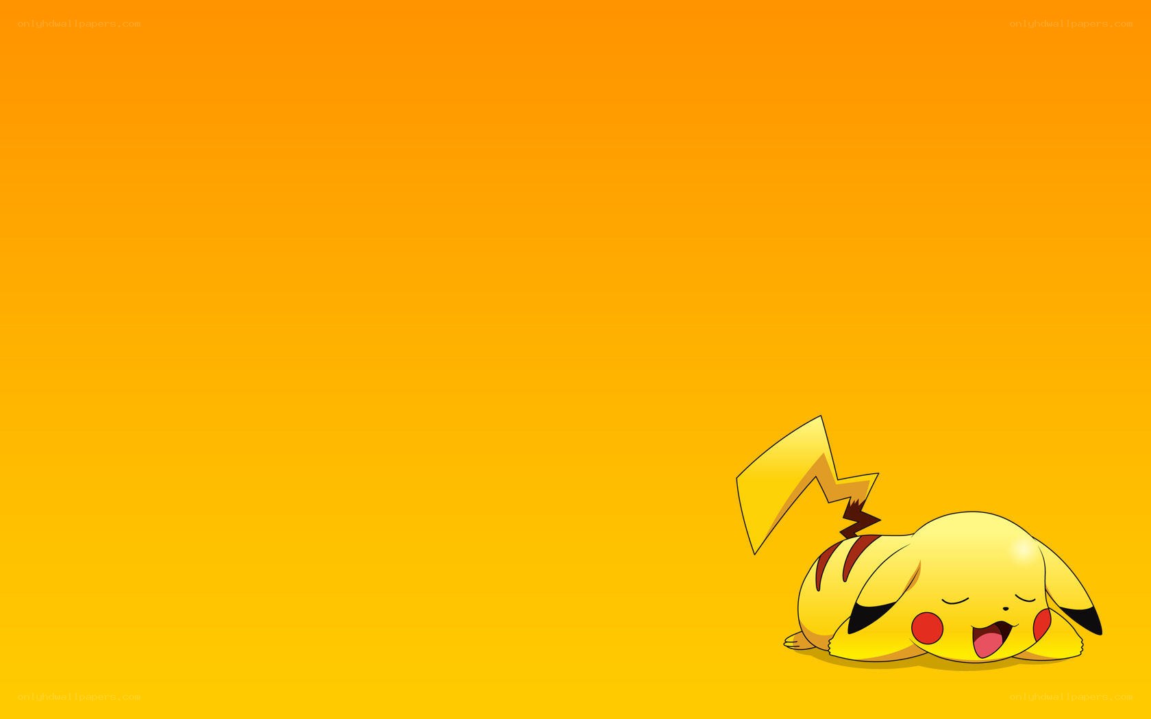 Pikachu sleeping peacefully