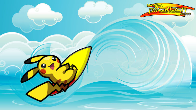 Pikachu Surfing — Yellow