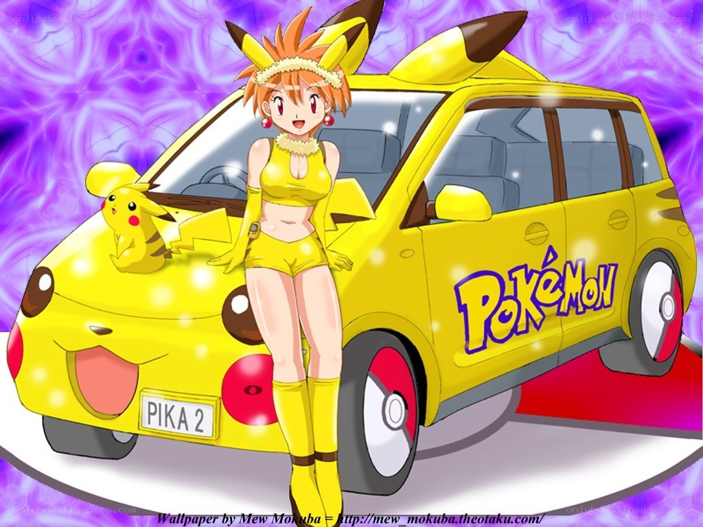 Pikachu-themed car and character