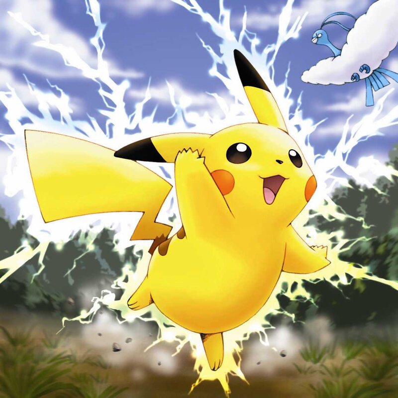 Pikachu using Thunderbolt