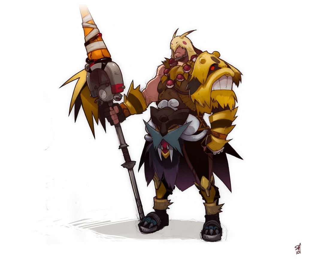 Pikachu warrior concept art
