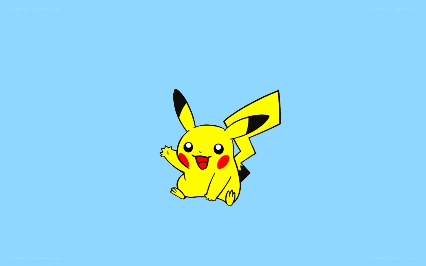 Pikachu waving happily
