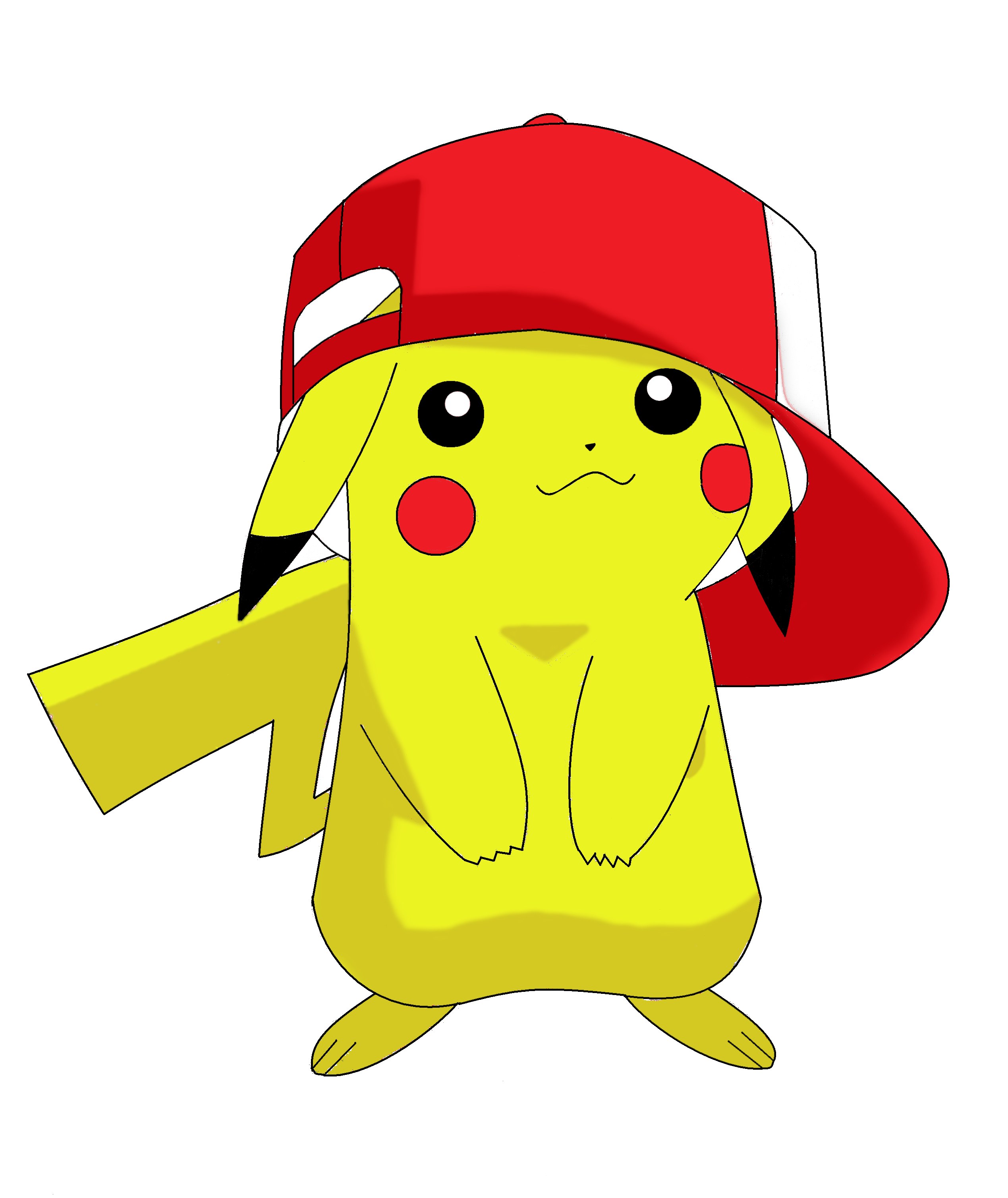 Pikachu wearing a red cap
