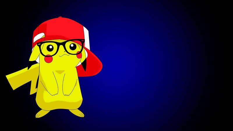 Pikachu Wearing Hat and Glasses