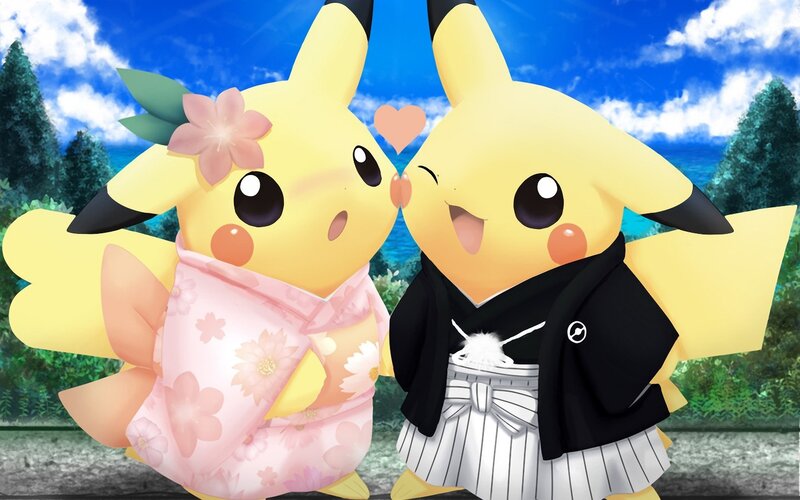 Pikachu wedding couple