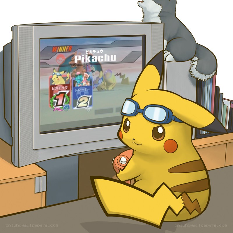 Pikachu wins a game
