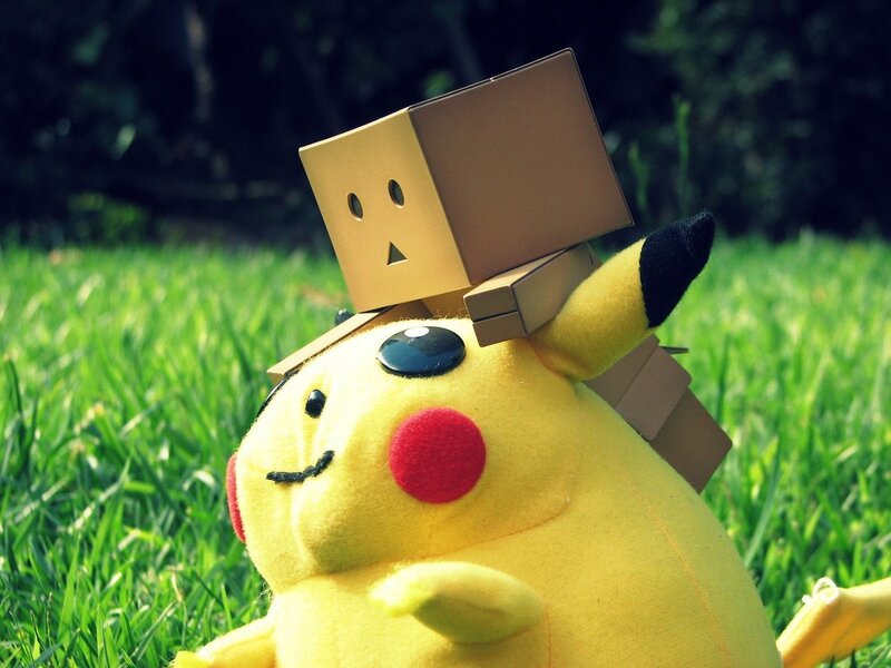 Pikachu with Danbo box head