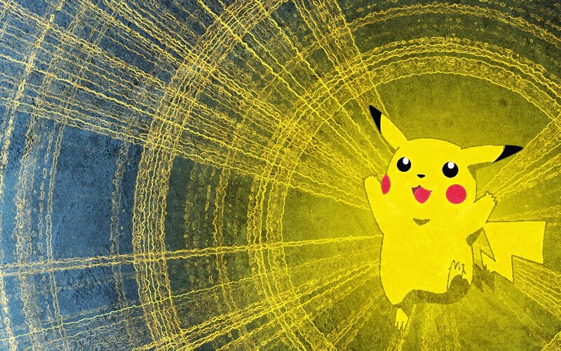 Pikachu with electric aura