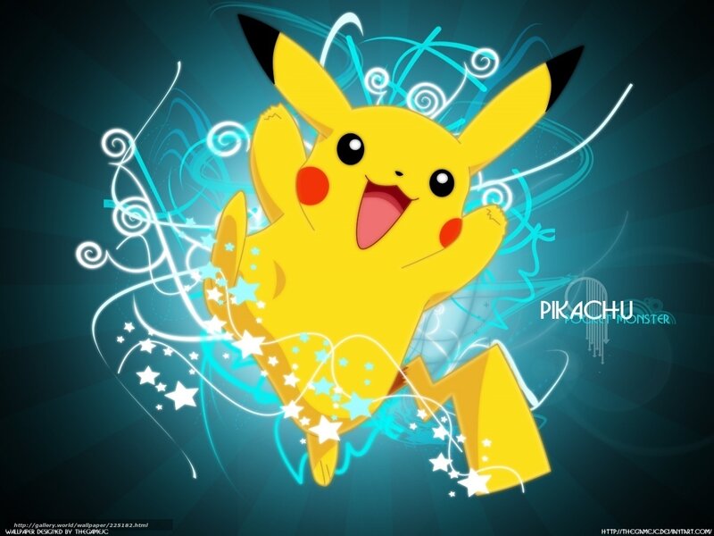 Pikachu with electric effects